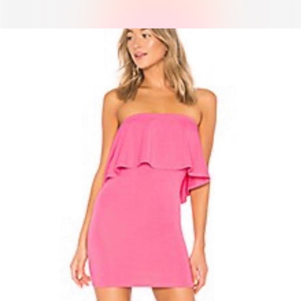 Lovers + Friends Vibrant Pink Strapless Dress